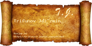 Trifunov Jázmin névjegykártya